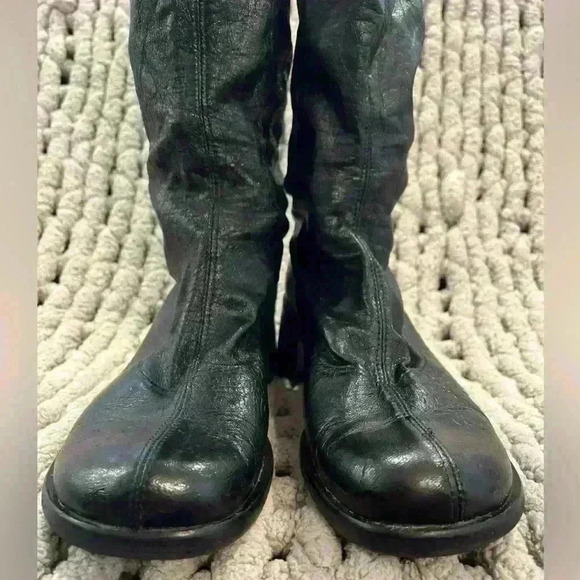 Italian Fitted Black Tall  Boots - Picture 6 of 11